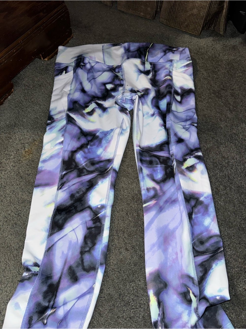 Avia Purple Marble Print Leggings